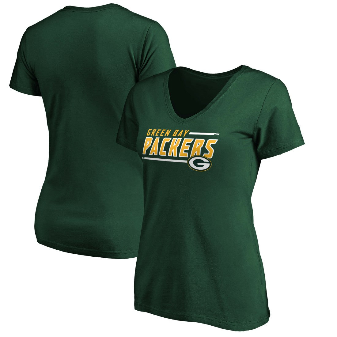 Green Bay Packers Women's Mascot In Bounds V-Neck T-Shirt - Green outlet