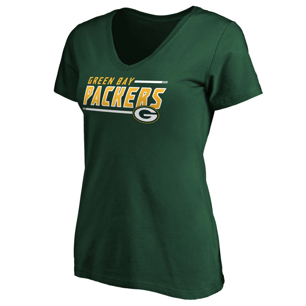 Green Bay Packers Women's Mascot In Bounds V-Neck T-Shirt - Green outlet
