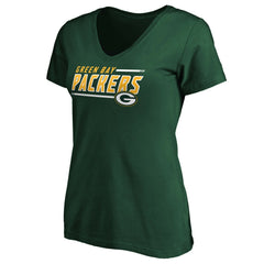 Green Bay Packers Women's Mascot In Bounds V-Neck T-Shirt - Green outlet