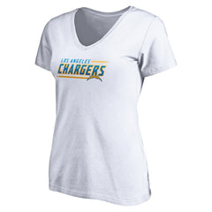 Los Angeles Chargers Women's Mascot In Bounds V-Neck T-Shirt - White cheap