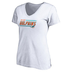 Miami Dolphins Women's Mascot In Bounds V-Neck T-Shirt - White outlet