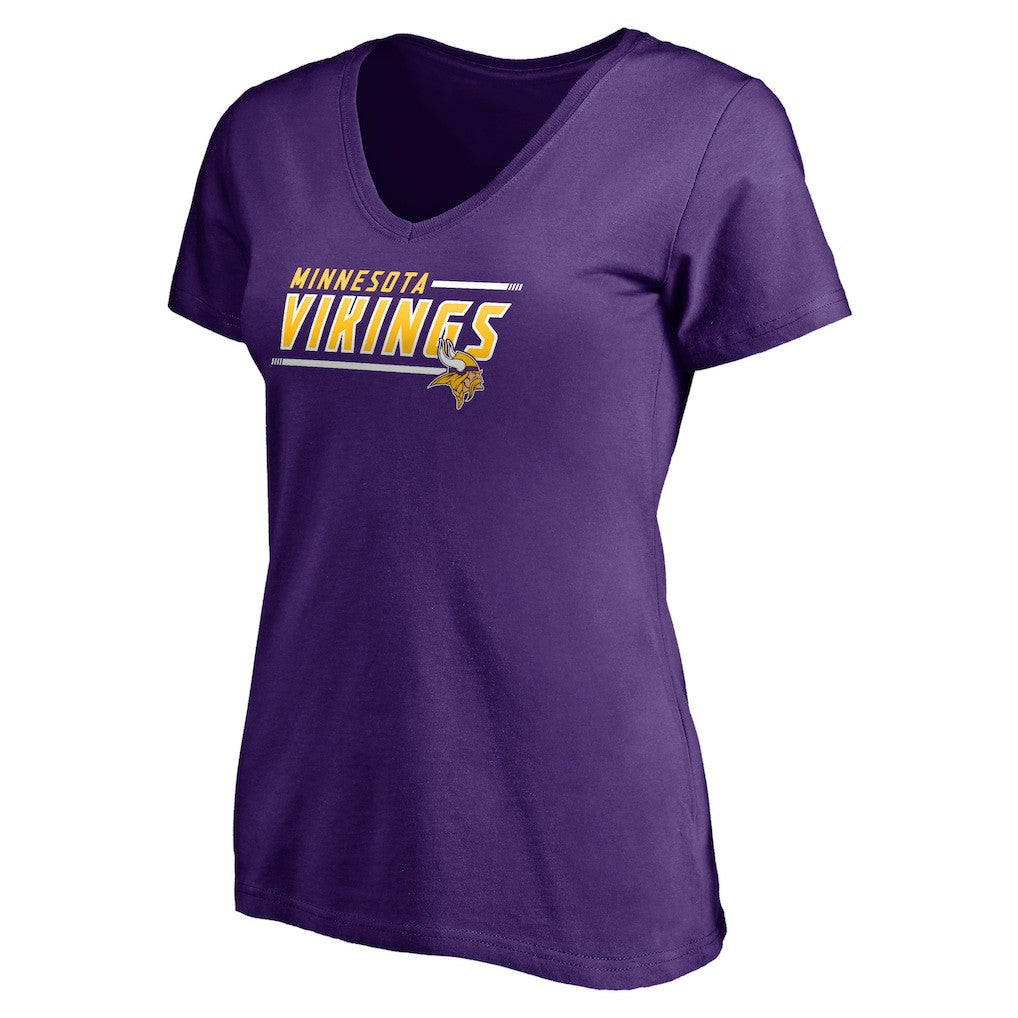 Minnesota Vikings Women's Mascot In Bounds V-Neck T-Shirt - Purple outlet