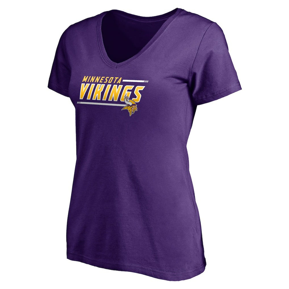 Minnesota Vikings Women's Mascot In Bounds V-Neck T-Shirt - Purple outlet