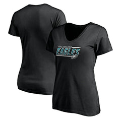 Philadelphia Eagles Women's Mascot In Bounds V-Neck T-Shirt - Black discount