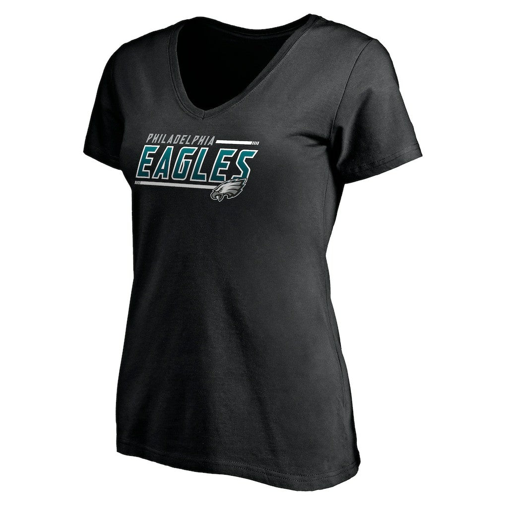 Philadelphia Eagles Women's Mascot In Bounds V-Neck T-Shirt - Black discount