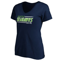 Seattle Seahawks Women's Mascot In Bounds V-Neck T-Shirt - College Navy discount