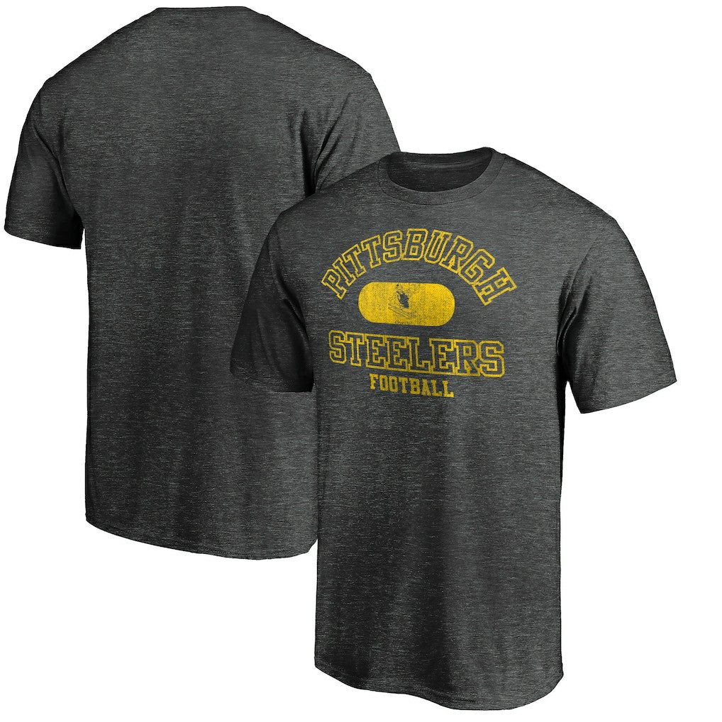 Pittsburgh Steelers Varsity Issued Throwback T-Shirt - Heather Charcoal for sale