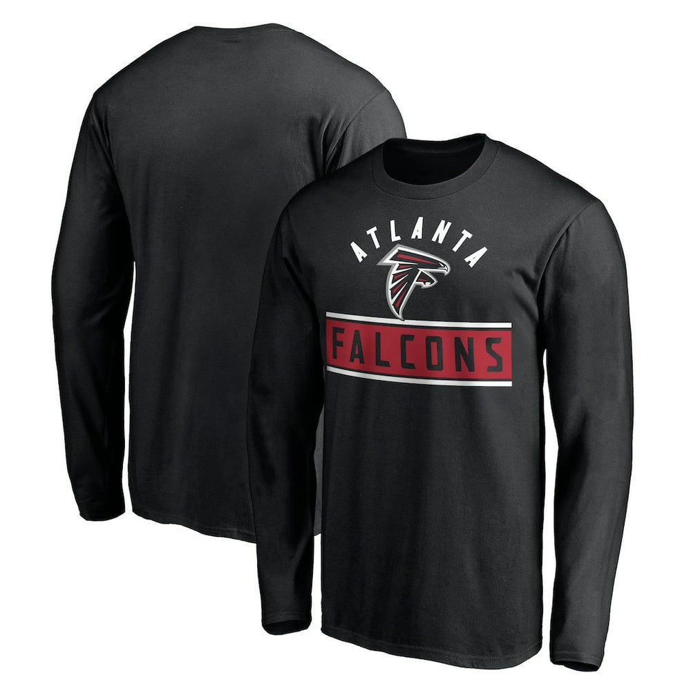 Atlanta Falcons Team Arch Knockout Long Sleeve T-Shirt - Black cheap