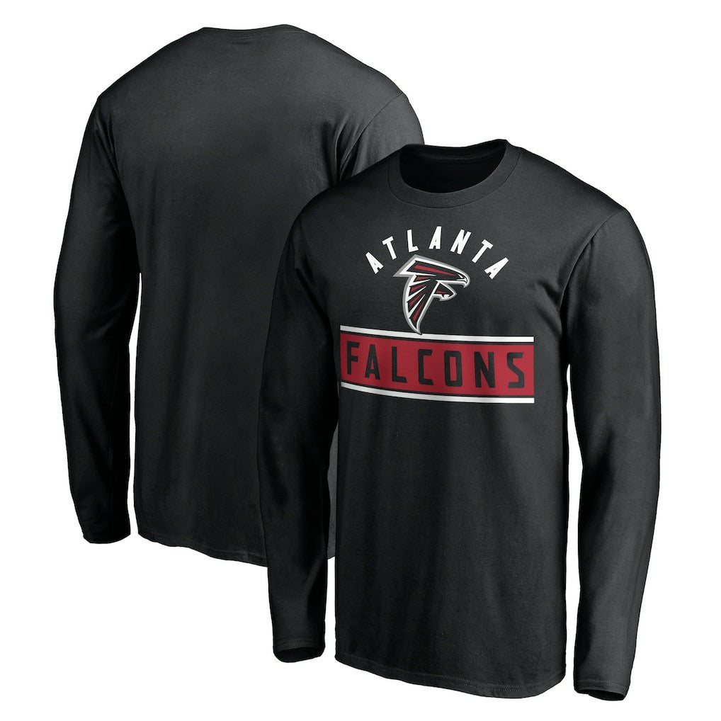Atlanta Falcons Team Arch Knockout Long Sleeve T-Shirt - Black cheap