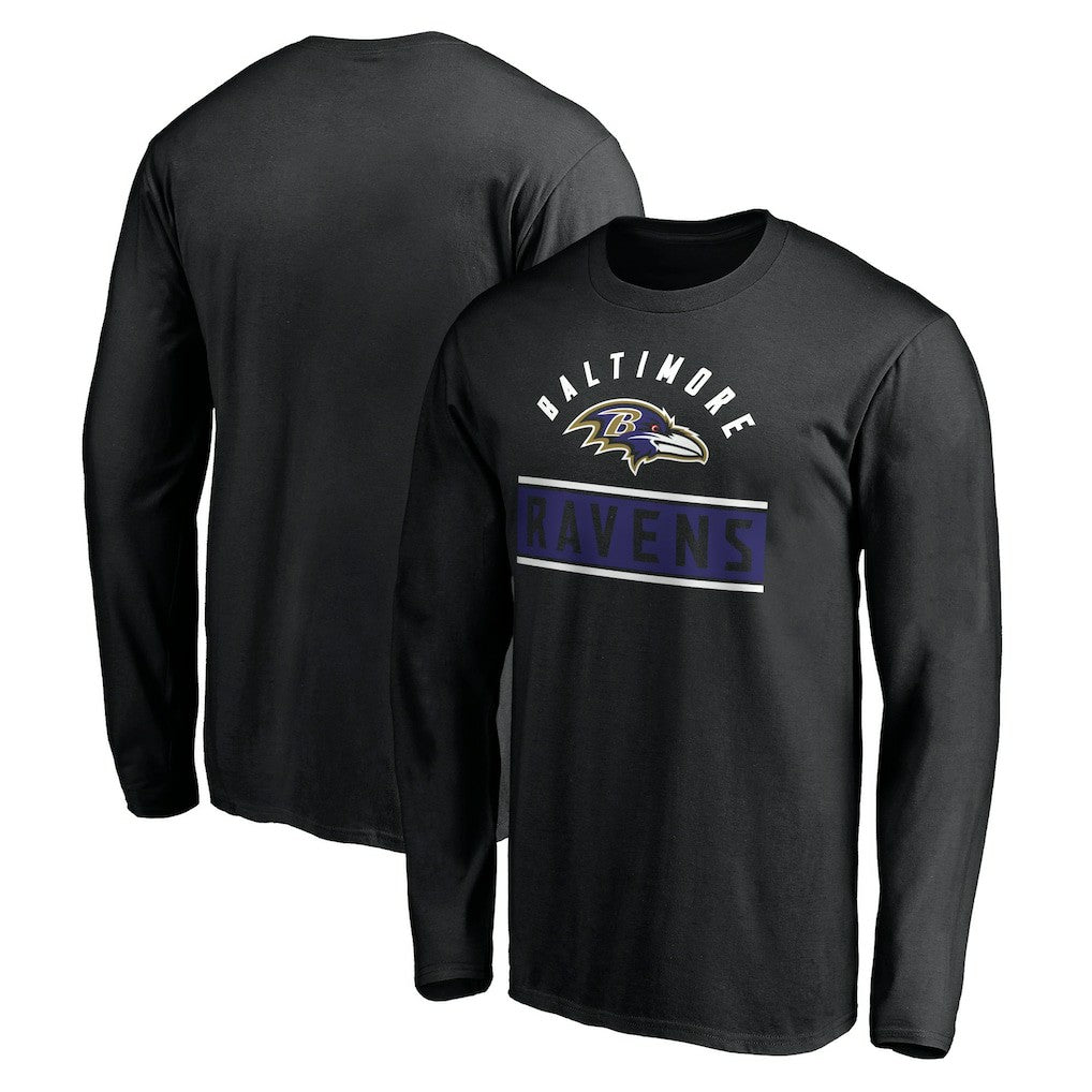 Baltimore Ravens Team Arch Knockout Long Sleeve T-Shirt - Black sale