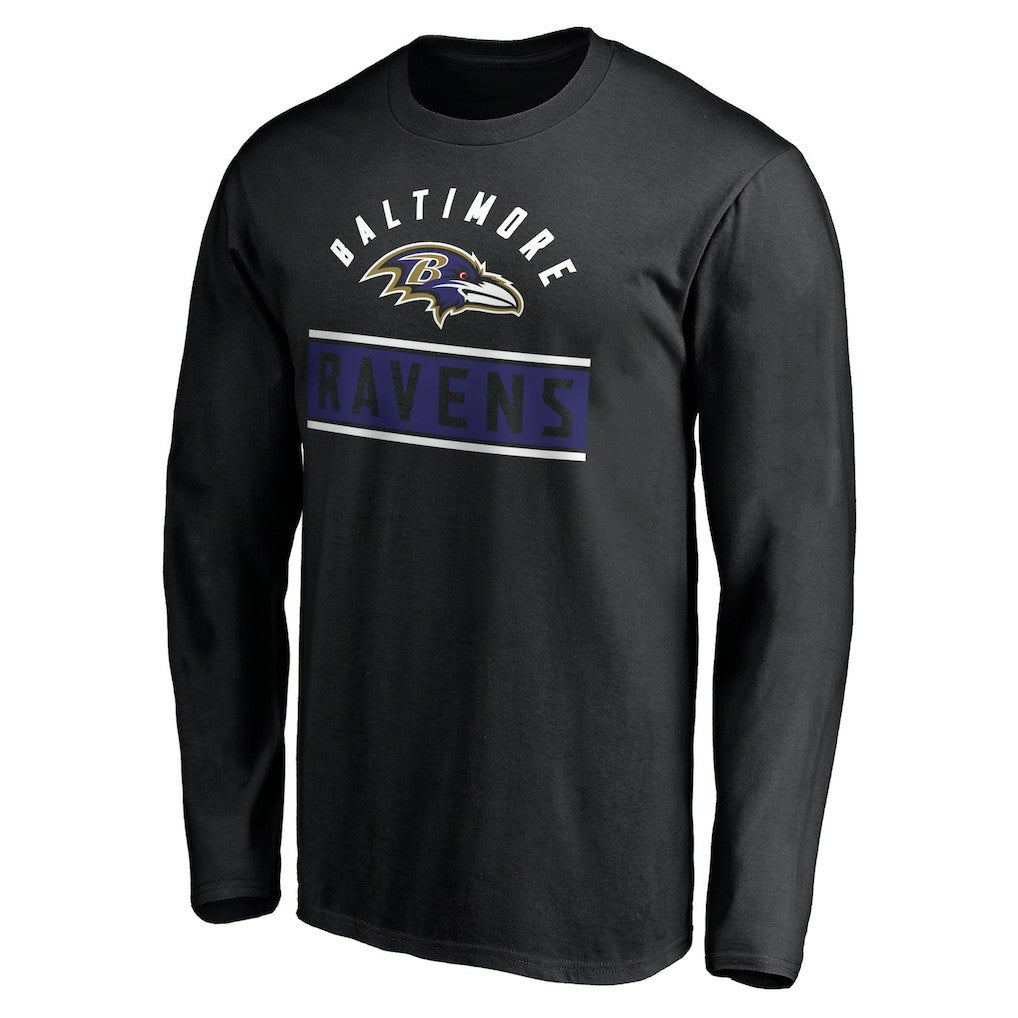 Baltimore Ravens Team Arch Knockout Long Sleeve T-Shirt - Black sale