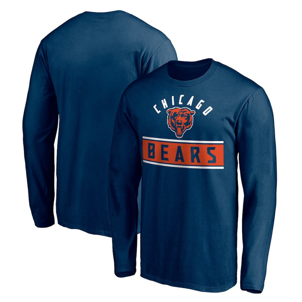 Chicago Bears Team Arch Knockout Long Sleeve T-Shirt - Navy outlet