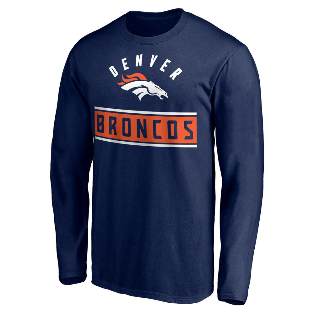 Denver Broncos Team Arch Knockout Long Sleeve T-Shirt - Navy cheap