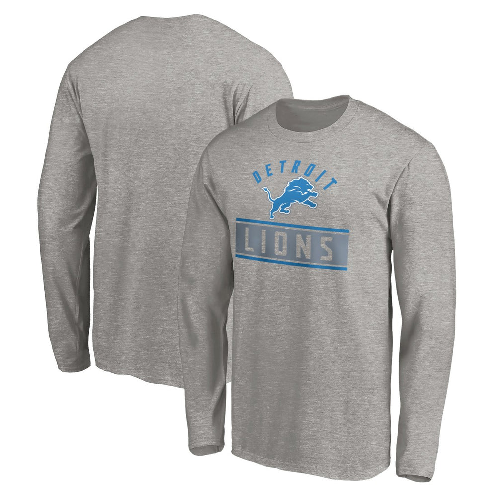 Detroit Lions Team Arch Knockout Long Sleeve T-Shirt - Heather Gray for sale