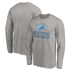 Detroit Lions Team Arch Knockout Long Sleeve T-Shirt - Heather Gray for sale