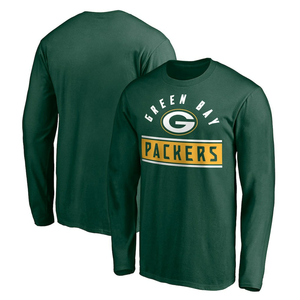 Green Bay Packers Team Arch Knockout Long Sleeve T-Shirt - Green on sale