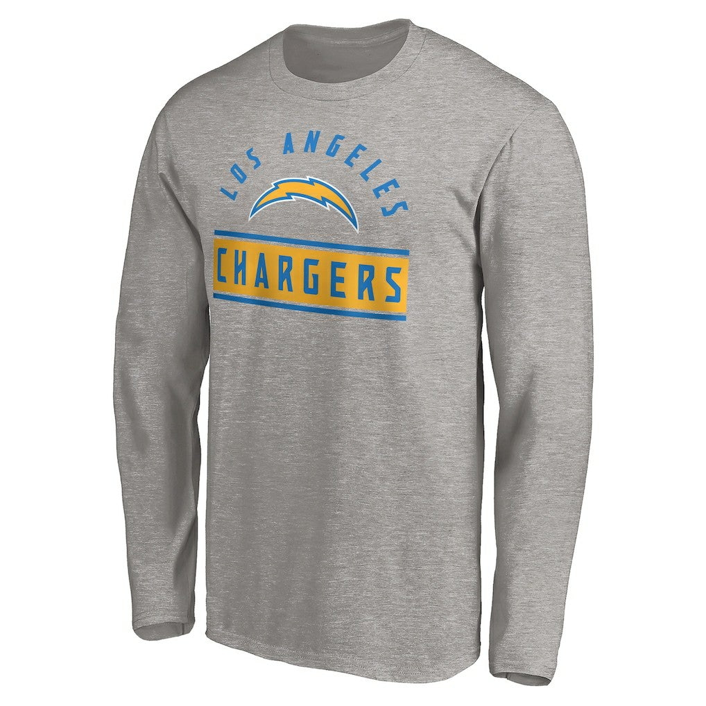 Los Angeles Chargers Team Arch Knockout Long Sleeve T-Shirt - Heather Gray cheap
