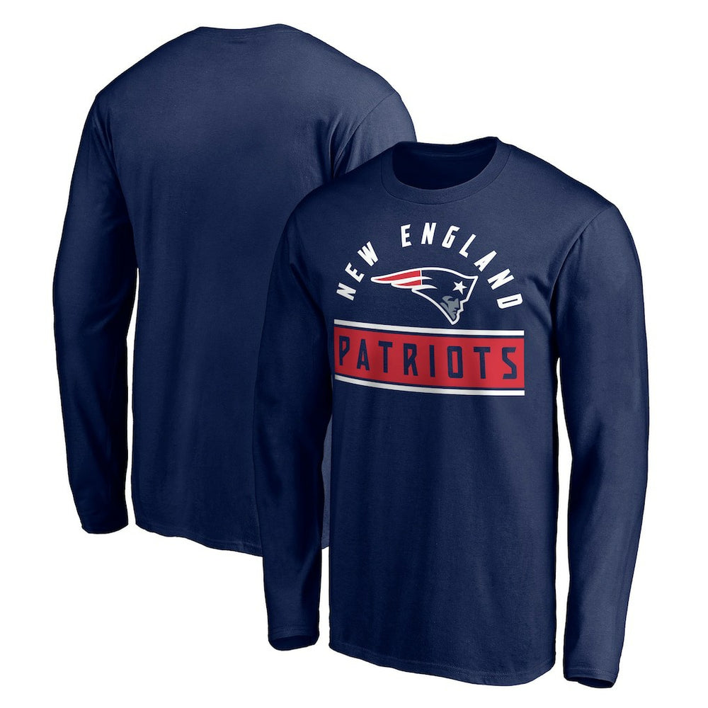 New England Patriots Team Arch Knockout Long Sleeve T-Shirt - Navy sale