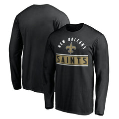 New Orleans Saints Team Arch Knockout Long Sleeve T-Shirt - Black discount