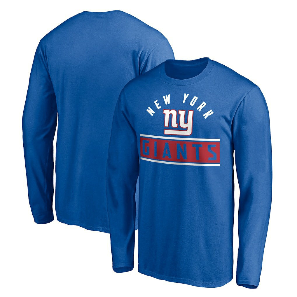 New York Giants Team Arch Knockout Long Sleeve T-Shirt - Royal discount