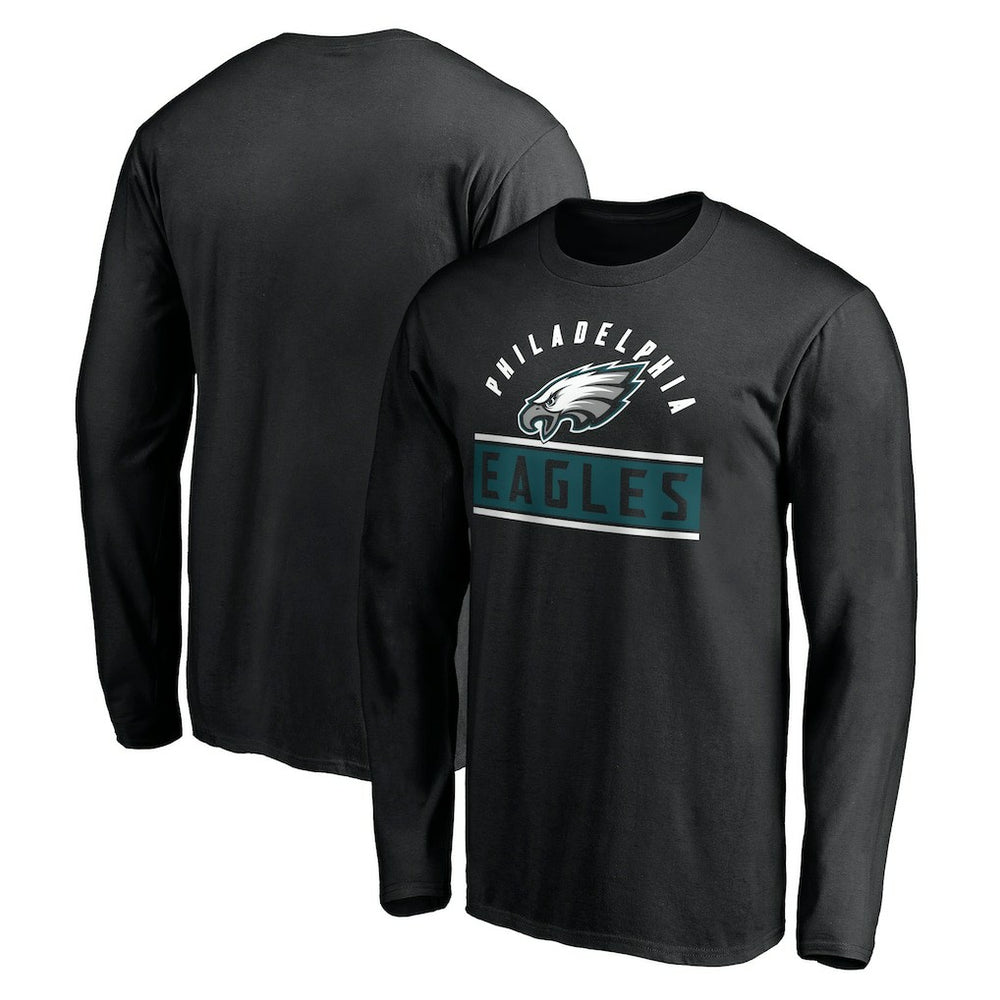 Philadelphia Eagles Team Arch Knockout Long Sleeve T-Shirt - Black cheap