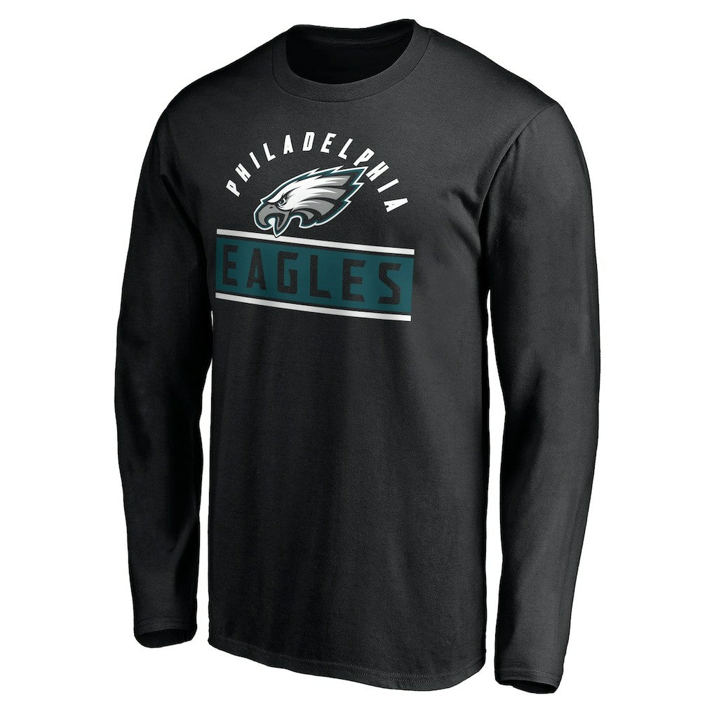Philadelphia Eagles Team Arch Knockout Long Sleeve T-Shirt - Black cheap