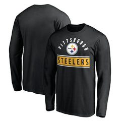 Pittsburgh Steelers Team Arch Knockout Long Sleeve T-Shirt - Black for sale