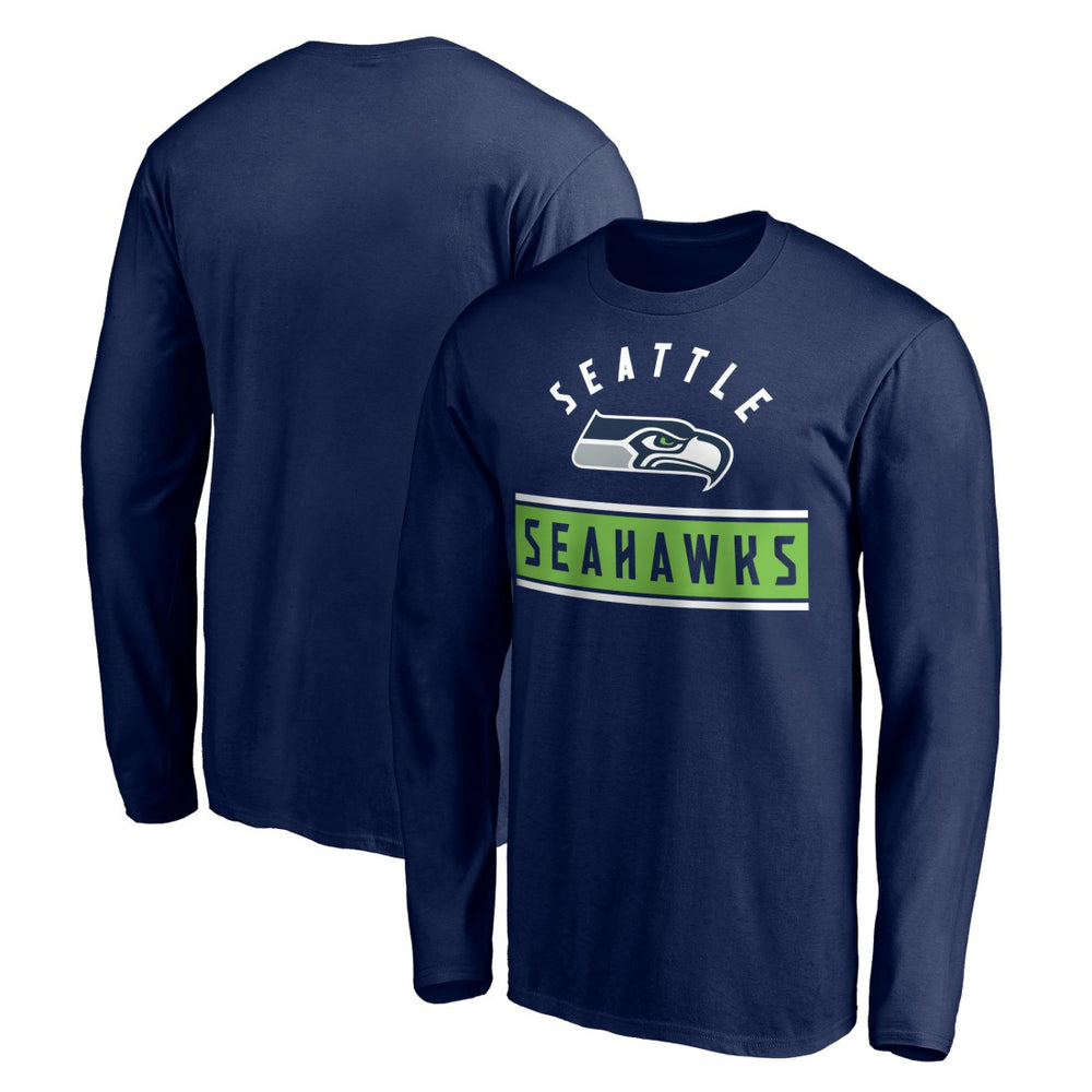 Seattle Seahawks Team Arch Knockout Long Sleeve T-Shirt - College Navy online