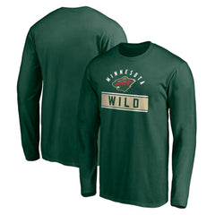 Minnesota Wild Team Arch Knockout Long Sleeve T-Shirt Green