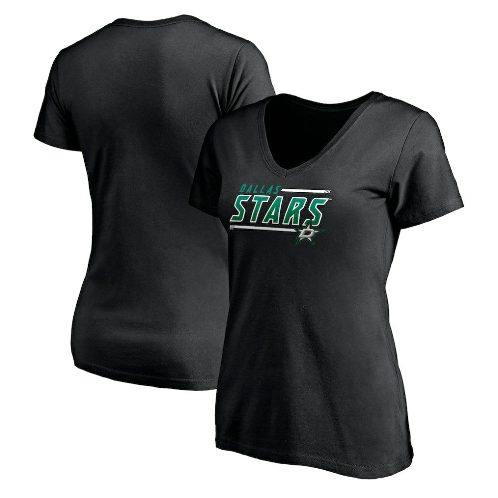 Dallas Stars Women's Mascot In Bounds V-Neck T-Shirt Black