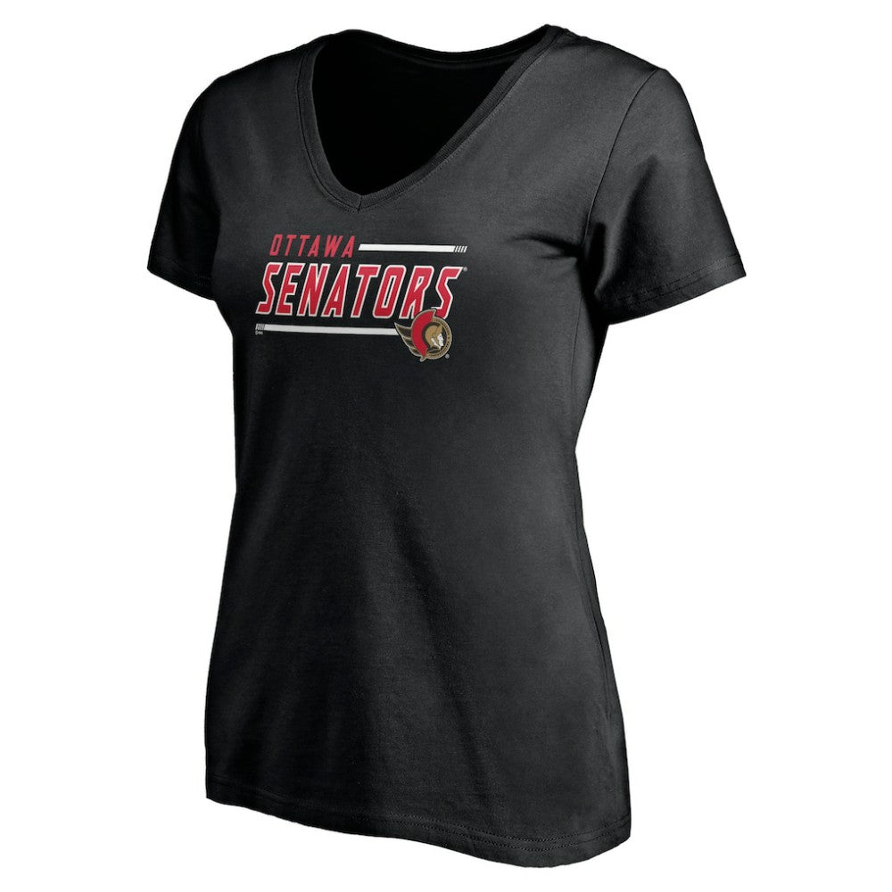 Ottawa Senators Women's Mascot In Bounds V-Neck T-Shirt Black