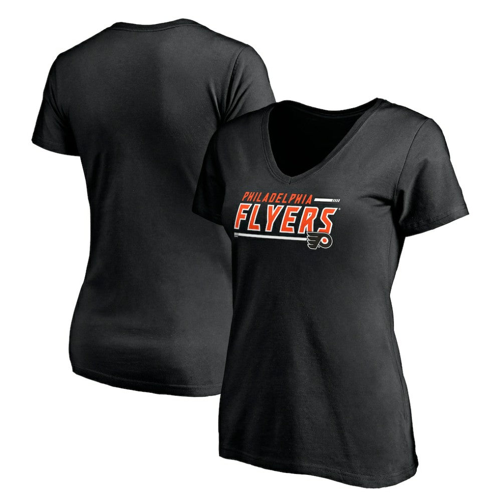 Philadelphia Flyers Women's Mascot In Bounds V-Neck T-Shirt Black