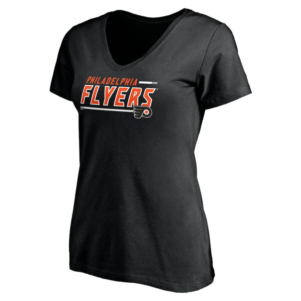 Philadelphia Flyers Women's Mascot In Bounds V-Neck T-Shirt Black