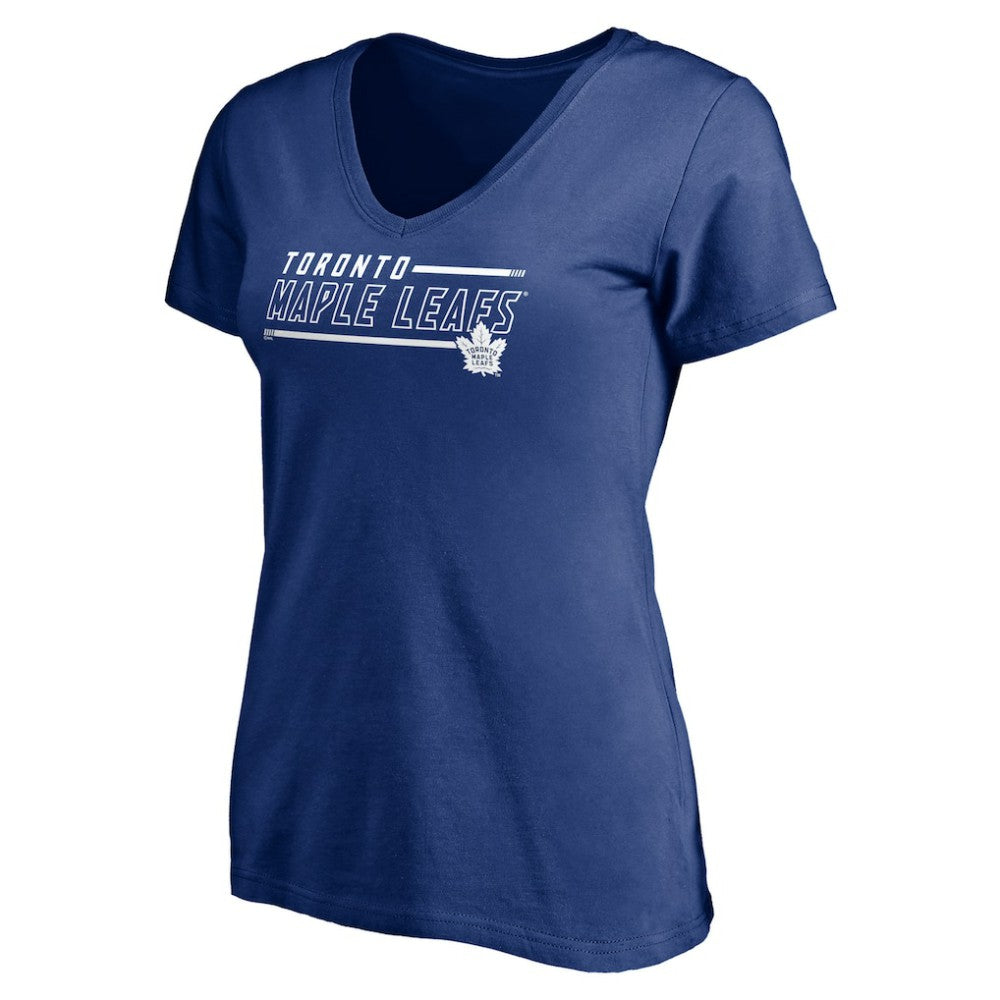 Toronto Maple Leafs Women's Mascot In Bounds V-Neck T-Shirt Blue
