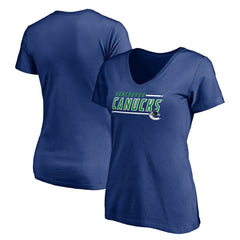 Vancouver Canucks Women's Mascot In Bounds V-Neck T-Shirt Blue