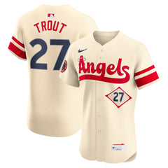 Mike Trout Los Angeles Angels City Connect Elite Player Jersey - Cream | Nike