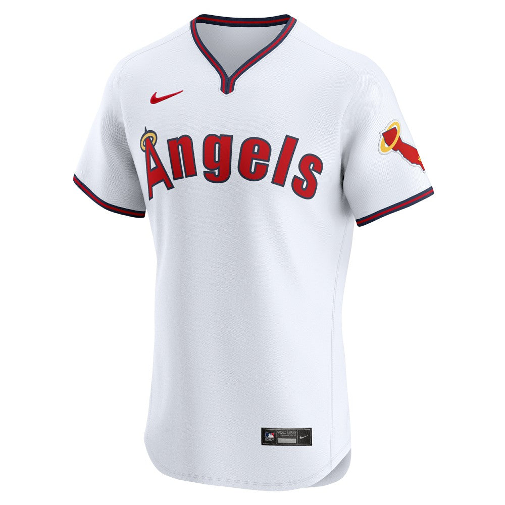 Los Angeles Angels Alternate Vapor Premier Elite Patch Jersey - White | Nike