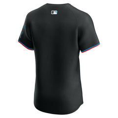 Miami Marlins Alternate Vapor Premier Elite Patch Jersey - Black | Nike