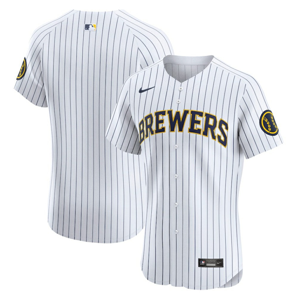 Milwaukee Brewers Alternate Vapor Premier Elite Patch Jersey - White | Nike