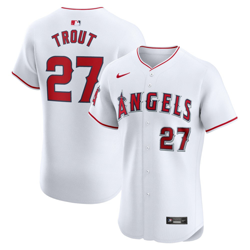 Mike Trout Los Angeles Angels Home Elite Player Jersey - White | Nike