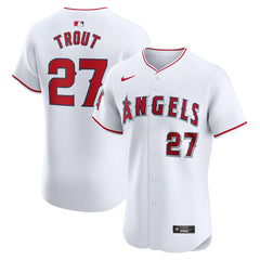 Mike Trout Los Angeles Angels Home Elite Player Jersey - White | Nike