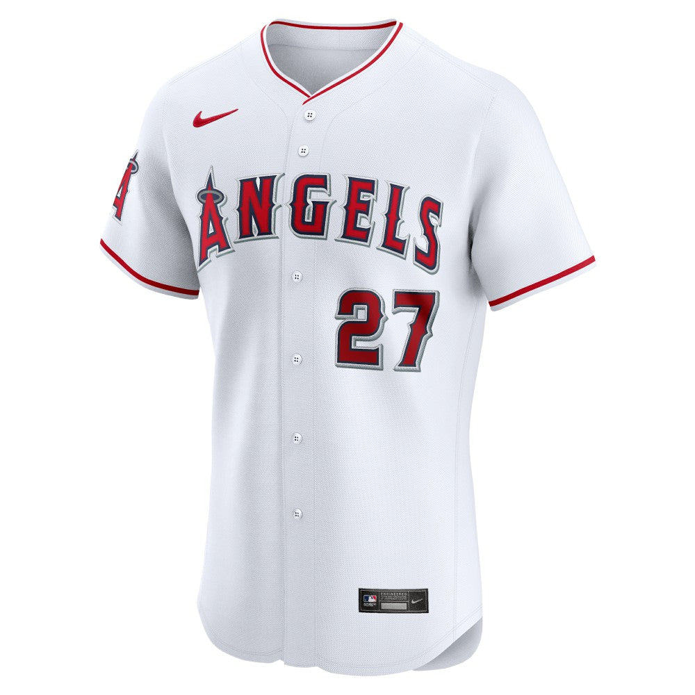Mike Trout Los Angeles Angels Home Elite Player Jersey - White | Nike