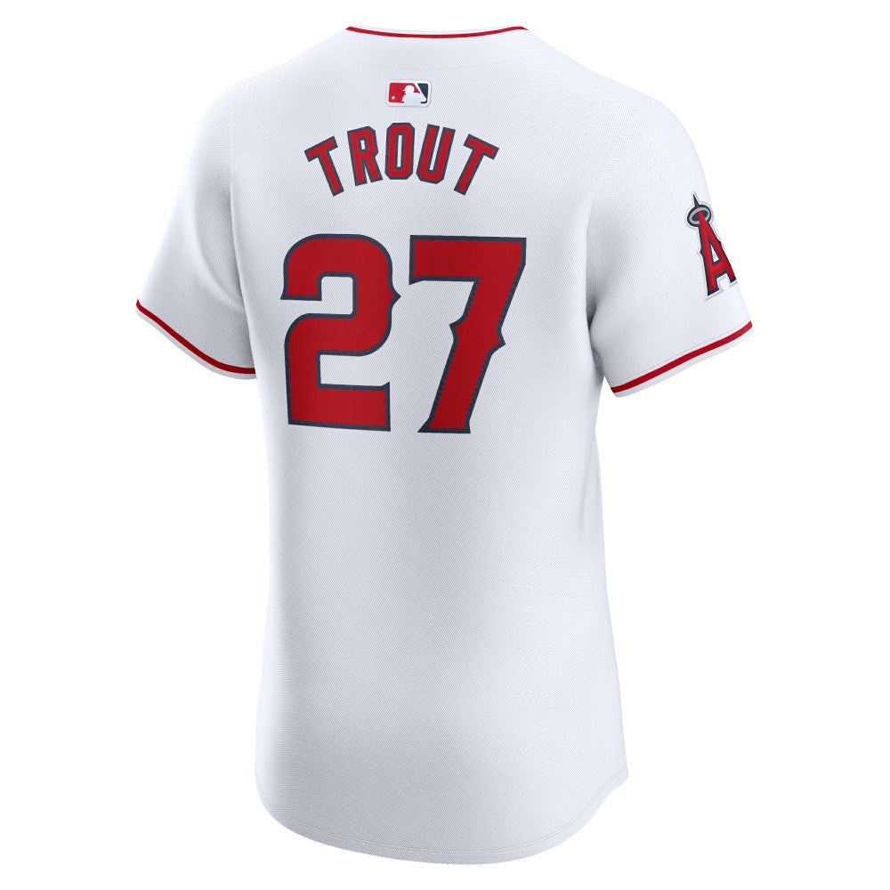 Mike Trout Los Angeles Angels Home Elite Player Jersey - White | Nike