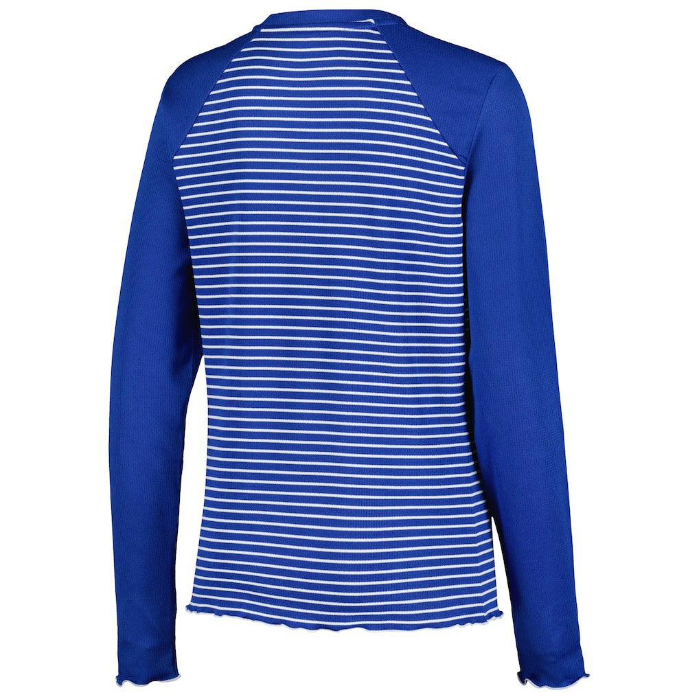 Buffalo Bills Antigua Women's Maverick Waffle Henley Long Sleeve T-Shirt - Royal for sale