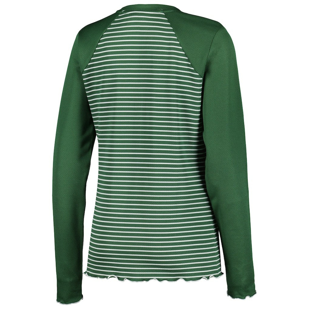 Green Bay Packers Antigua Women's Maverick Waffle Henley Long Sleeve T-Shirt - Green discount