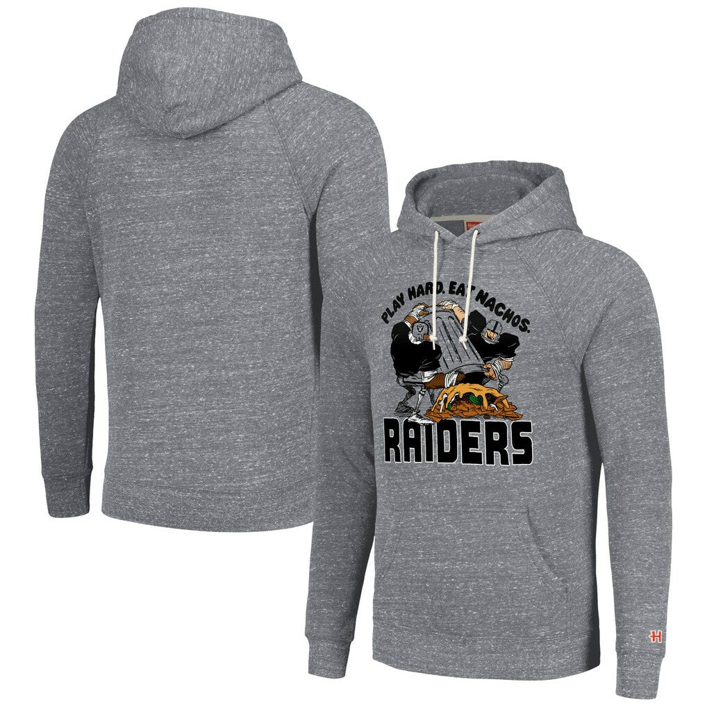 Las Vegas Raiders Homage Unisex NFL x Guy Fieri’s Flavortown Tri-Blend Pullover Hoodie - Gray outlet