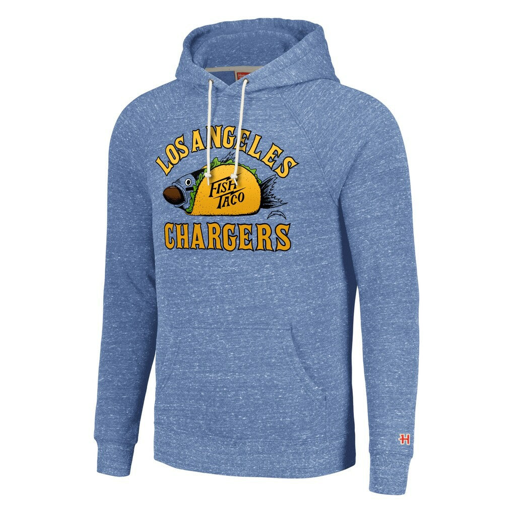 Los Angeles Chargers Homage Unisex NFL x Guy Fieri’s Flavortown Tri-Blend Pullover Hoodie - Light Blue for sale