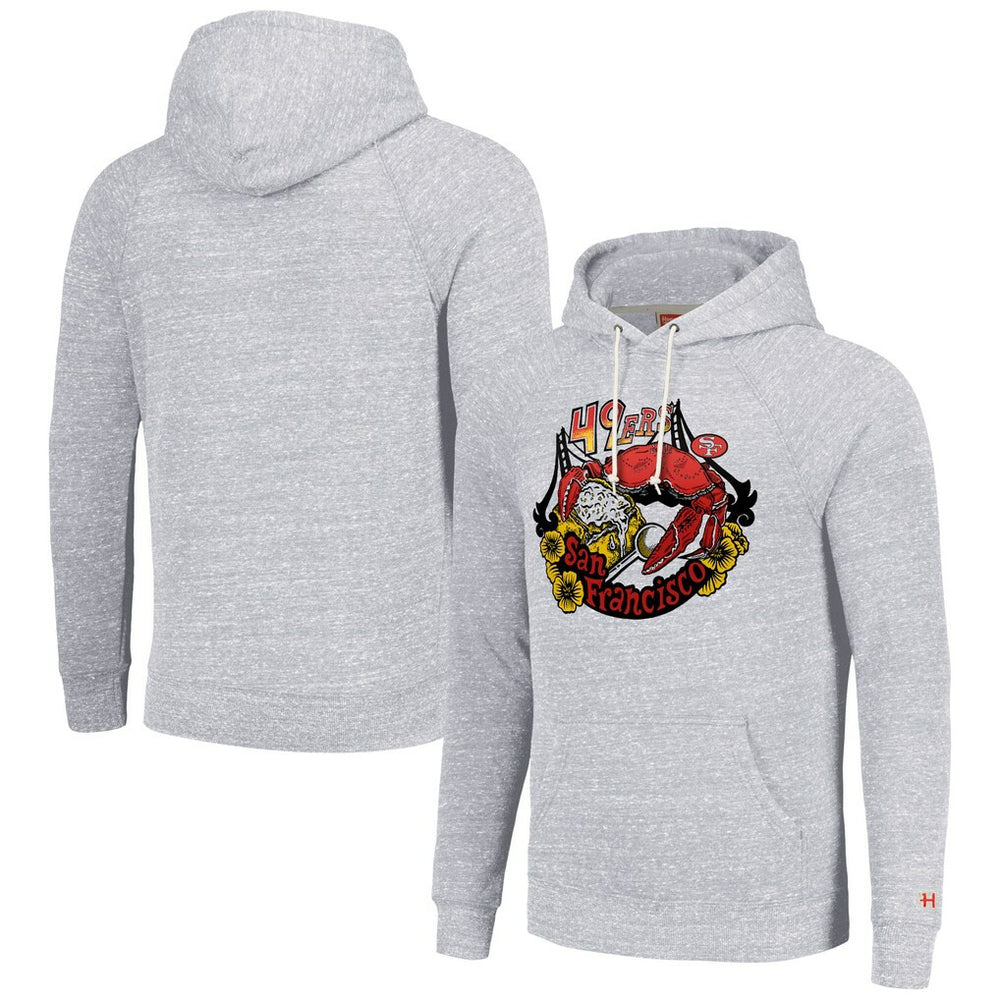 San Francisco 49ers Homage Unisex NFL x Guy Fieri’s Flavortown Tri-Blend Pullover Hoodie - Ash online
