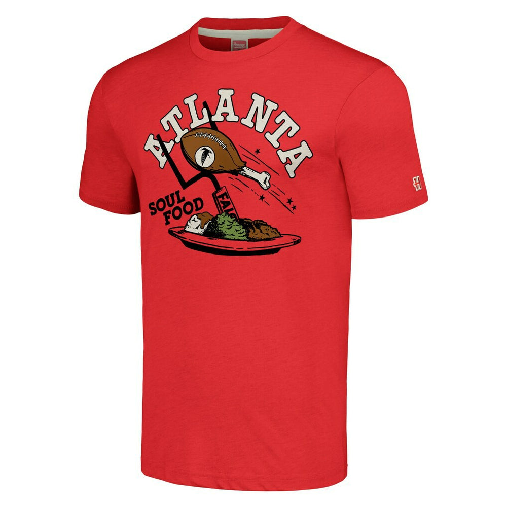 Atlanta Falcons Homage Unisex NFL x Guy Fieri’s Flavortown Tri-Blend T-Shirt - Red discount