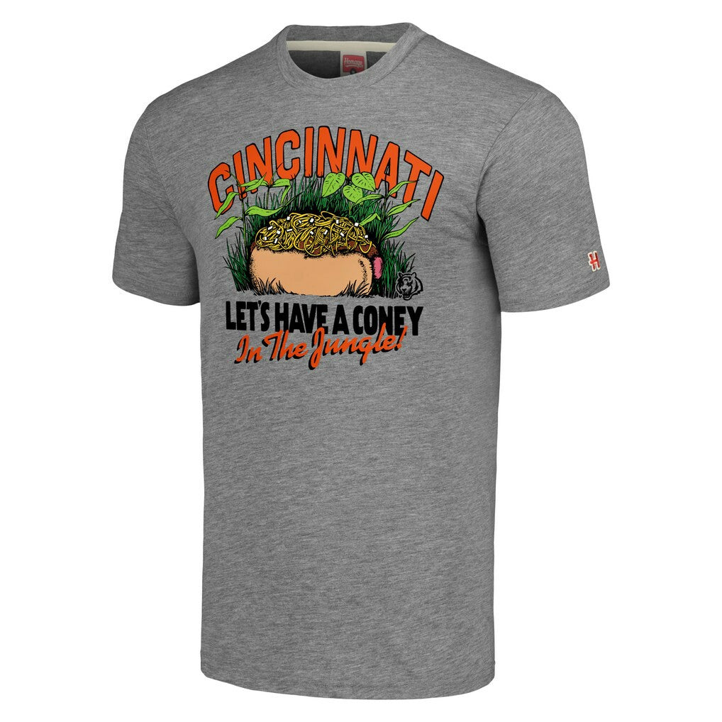 Cincinnati Bengals Homage Unisex NFL x Guy Fieri’s Flavortown Tri-Blend T-Shirt - Gray for sale